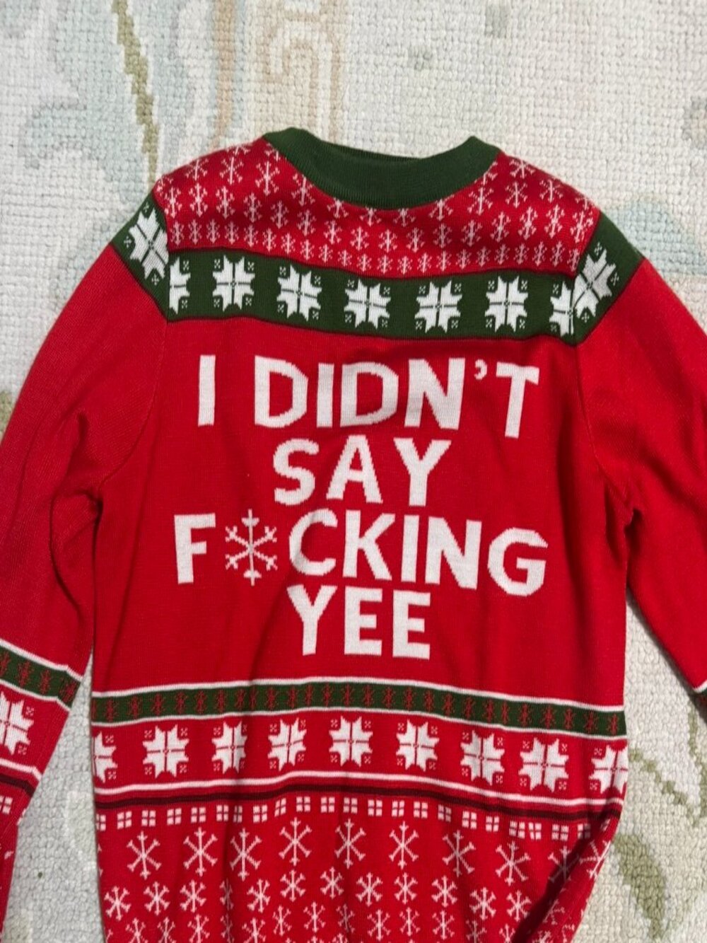 Kacey Musgraves “I Didn’t Say F*cking Yee” Christmas Sweater — Size Small — Fest